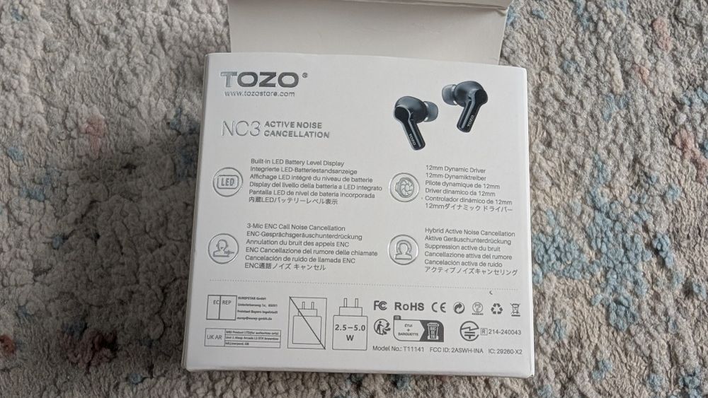 Auscultadores Bluetooth TOZO NC3