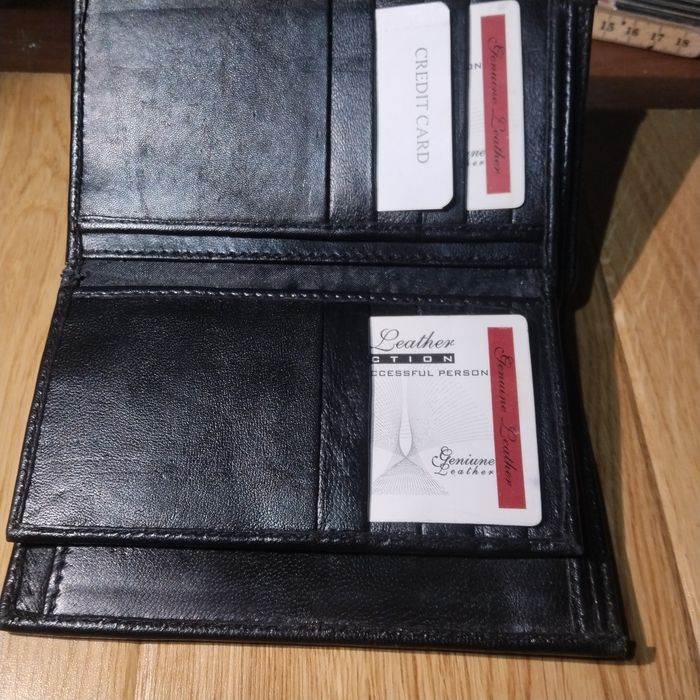 Portfel skórzany czarny