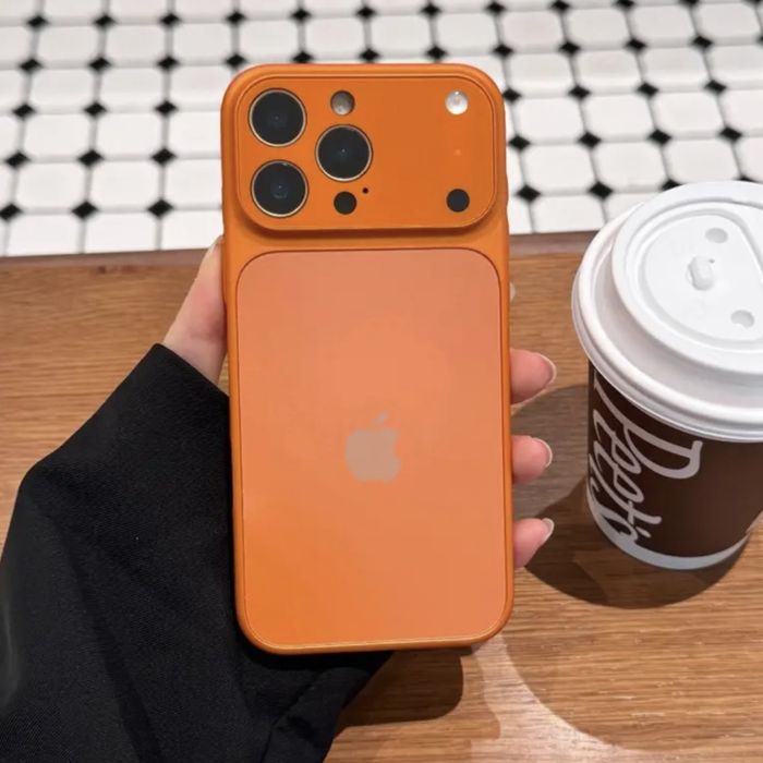 Чохол стиль iPhone 15 / 16 Pro Max оранжевый чехол айфон про макс