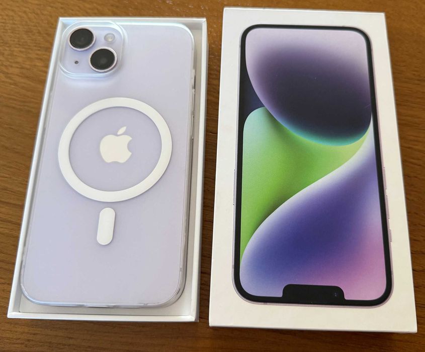 Apple iPhone 14 128GB e-sim USA fioletowy wizualnie stan jak nowy
