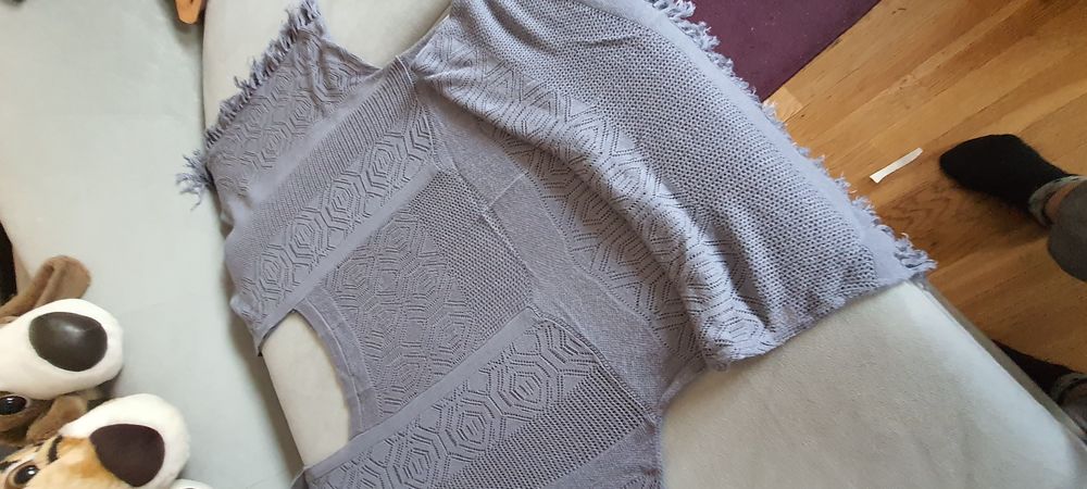 Oryginalny sweterek Marks&Spencer oversize 44/46/48. Szaroniebieski!