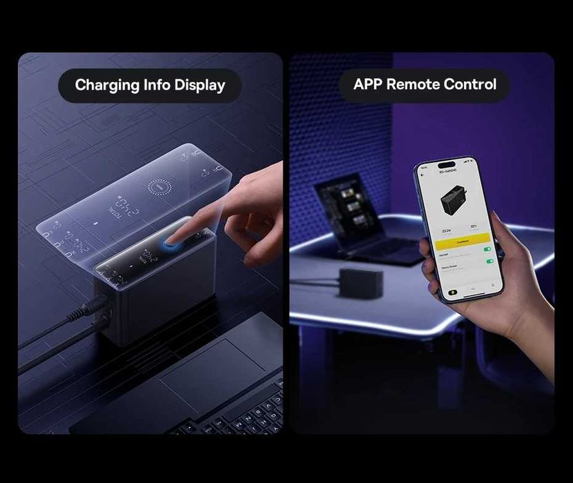 Преміальна зарядка Baseus 240W для ноутбука, телефона, планшета.