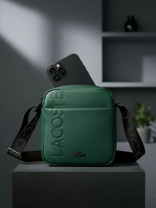 Сумка месенджер Lacoste зеленого кольору