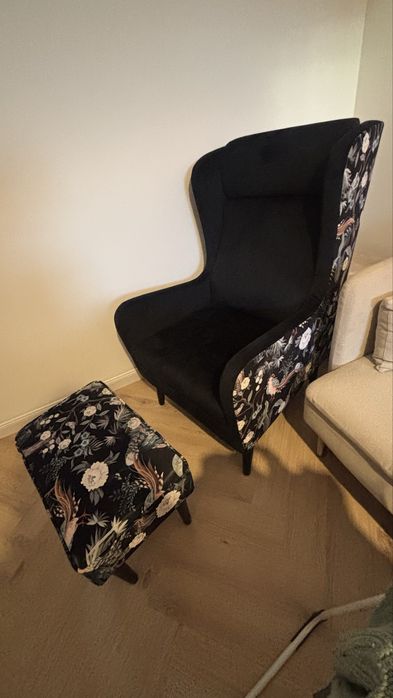 Fotel uszak oraz podnóżek