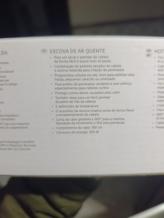 Escova modeladora/quente