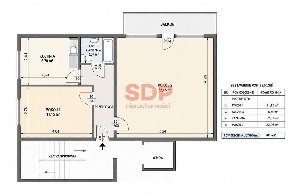 2 pokoje | balkon | piękny widok