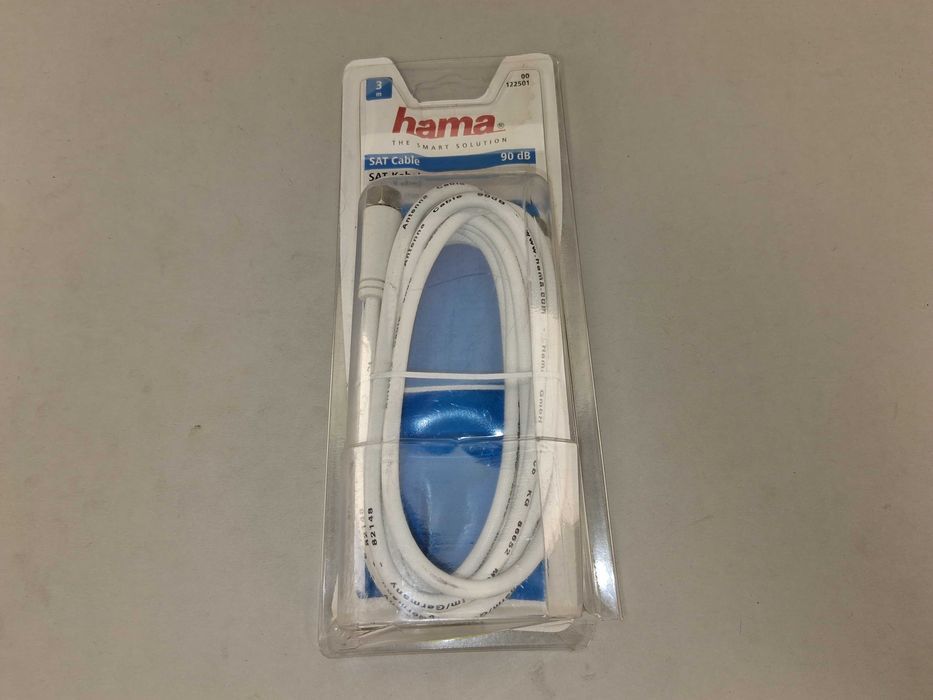 N044 Hama Kabel Satelitarny Koncentryczny 90 dB Wtyk F 3 Metry Biały