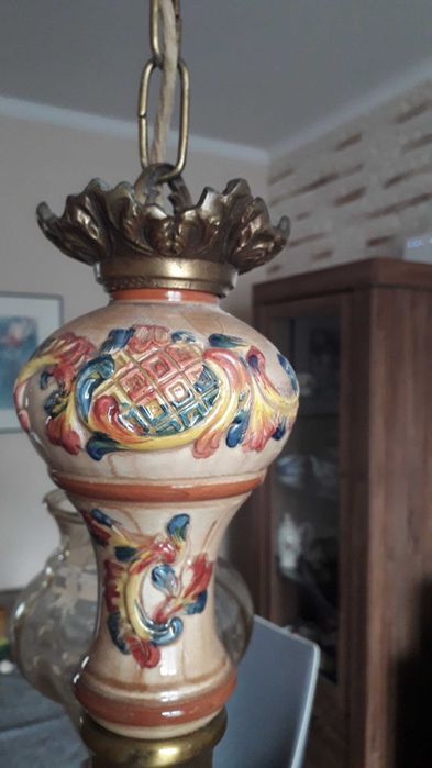 Żyrandol porcelanowy stara