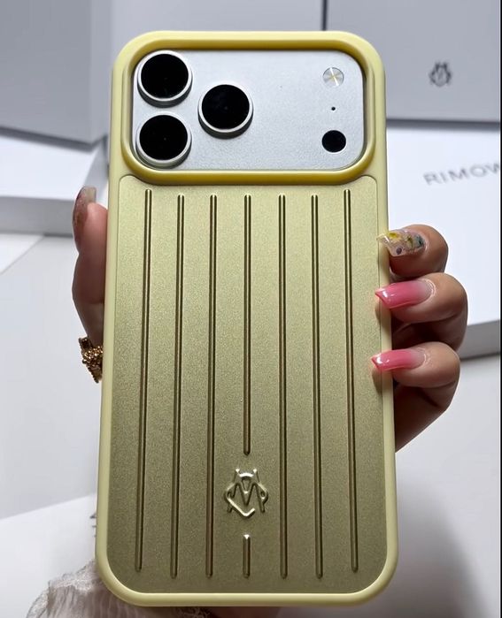 Чохол Rimowa на iPhone 17 pro max та 17 pro blu металевий