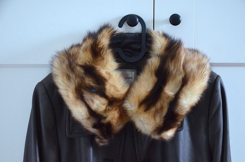 Kołnierz szal futro naturalne tchórz tchórzofretka