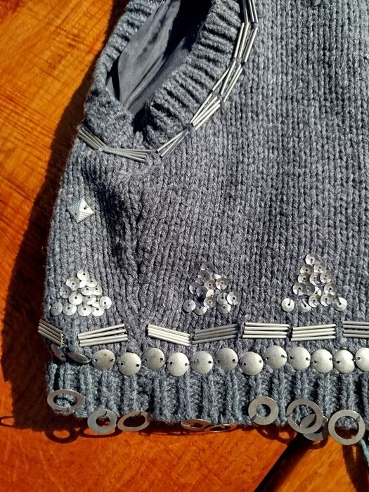 Nowa szara kamizelka ze srebrnymi elementami Pepe Jeans 38 M