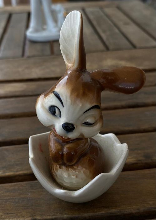 Figura Porcelana Vintage Goebel (Alemanha) – Coelho no Ovo