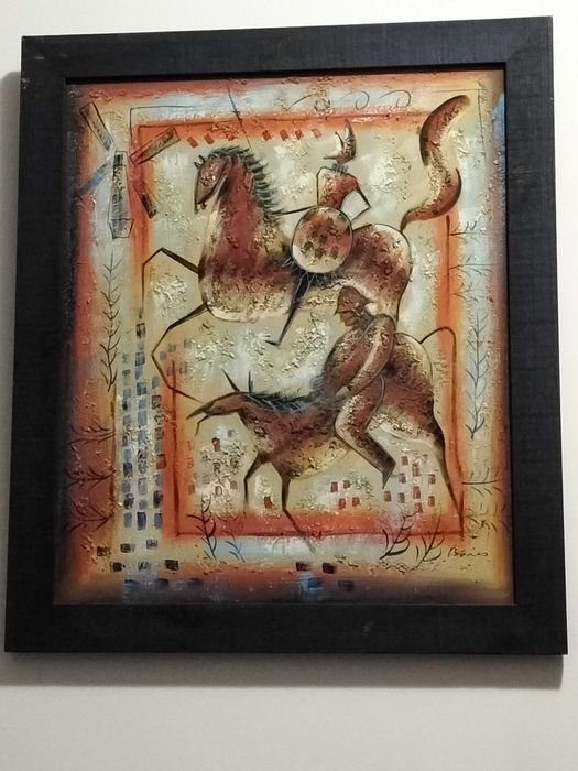 Quadro pintado a mão único exemplar