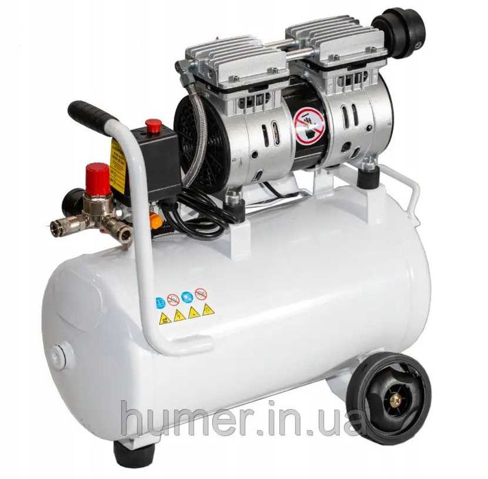 Компресор 2х поршневий безмасляний TM-Group 24 л 550Вт 135 л/хв 10 бар