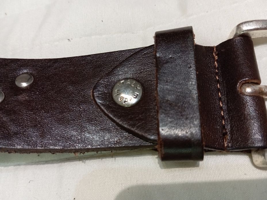 Włoski pasek skórzany regulowany