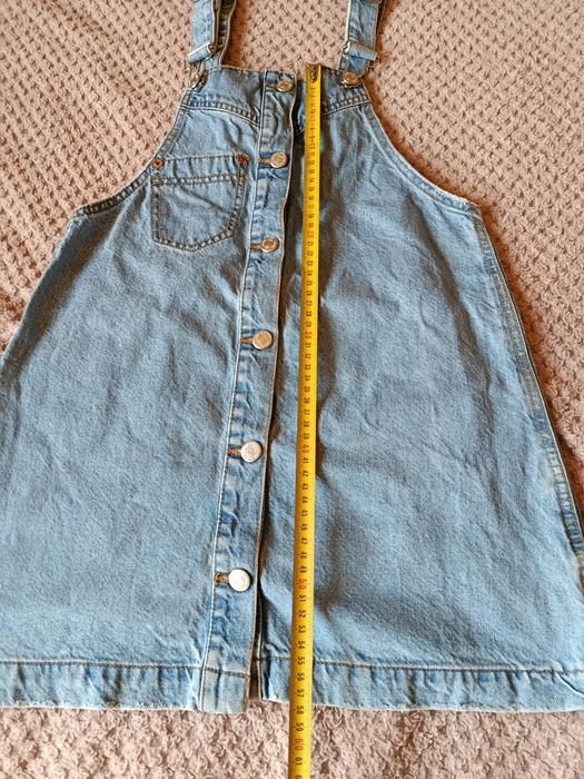 Sukienka jeans denim ogrodniczka zara 152