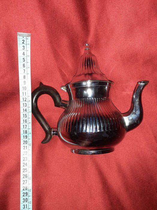 Bule Prateado com Pega e Baquelite