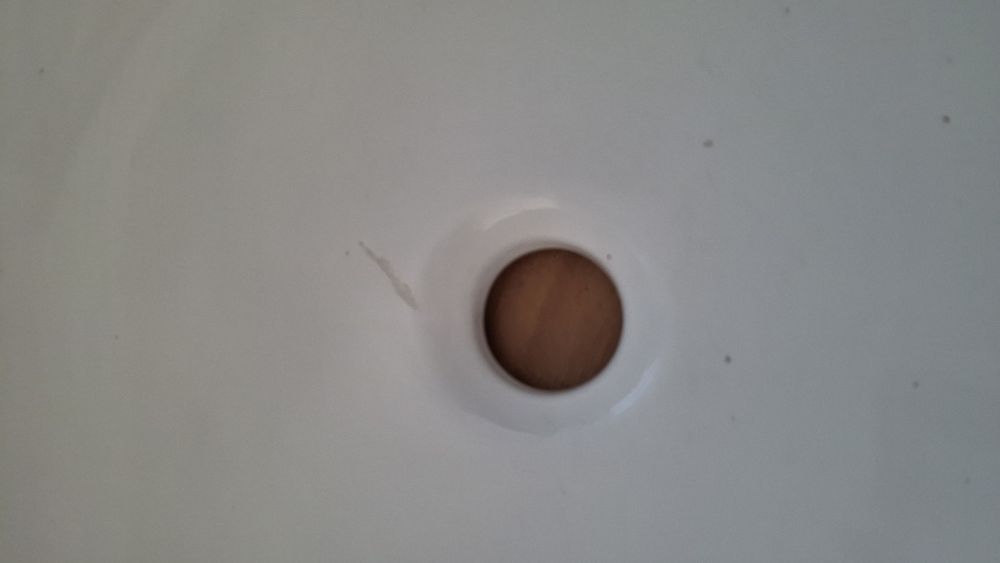 Zlew nowy nablatowy bialy z rysą