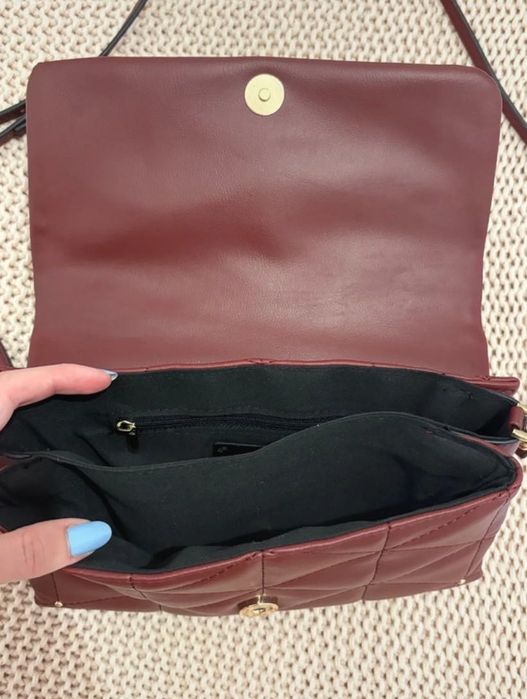 Mala tiracolo bordô Sfera