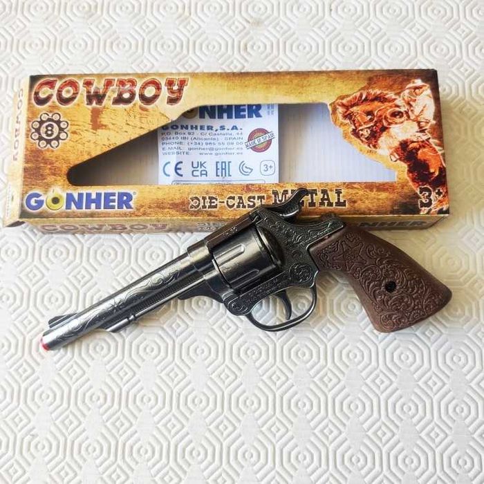 Pistola de Cowboy de fulminantes 8 tiros Gonher