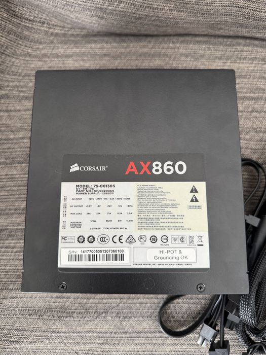 Fonte PSU Corsair AX860 (80 Plus Platinum)