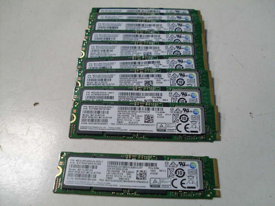 Dysk SSD 512 GB M.2 NVMe Samsung, sprawne, gwarancja