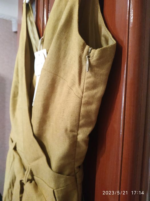 Льняной комбинезон  брючный