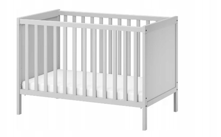 Łóżeczko dziecięce IKEA SUNDVIK białe + barierka + materac