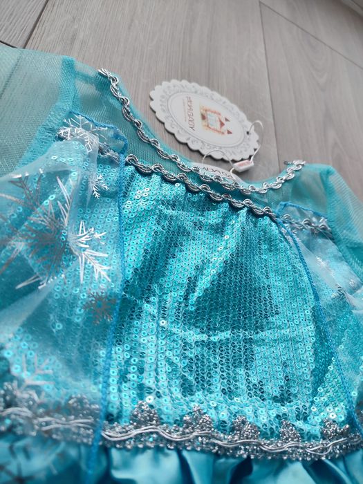 Sukienka ELSA Frozen Kraina Lodu kostium strój 116 122