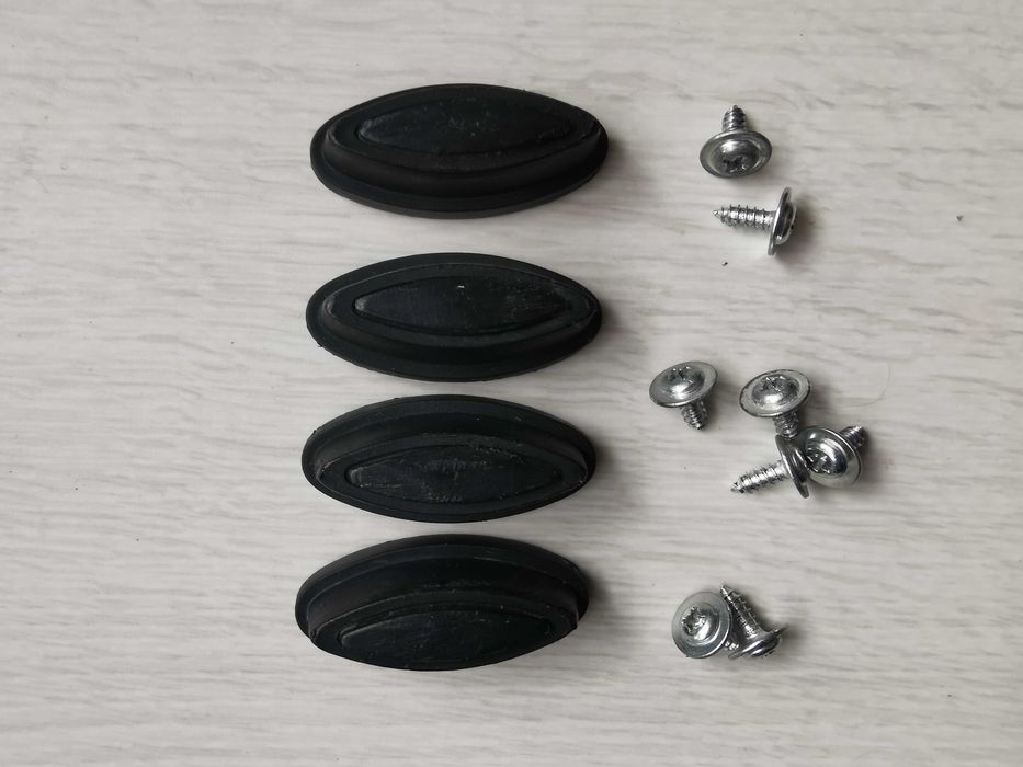 Stópki do walizki 5,5x2cm, nóżki bagażowe, czarne - 4 szt