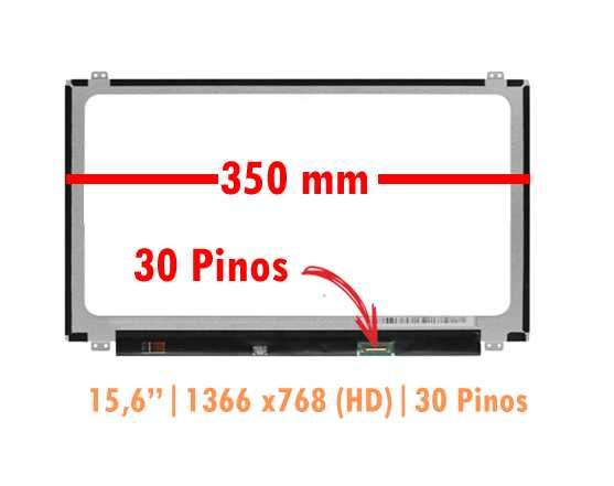 Ecrã LCD Display Screen NT156WHM-N45 15.6” HD 1366 x 768 30 pinos