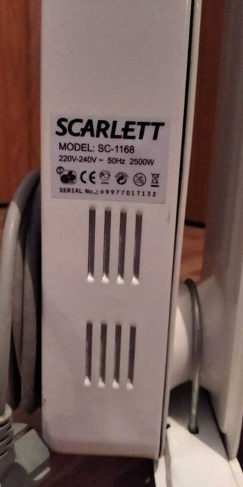Масляной обогреватель Scarlett 2500W