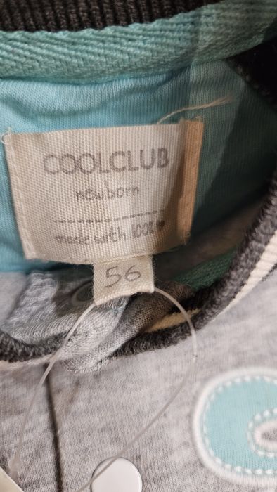 Pajacyk 56 dresik bluza dres cool club newborn next
