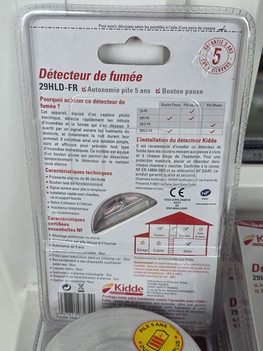 Czujnik dymu i ognia Kidde 29HD-L 3szt