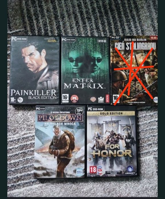 Gry PC różne stan dobry