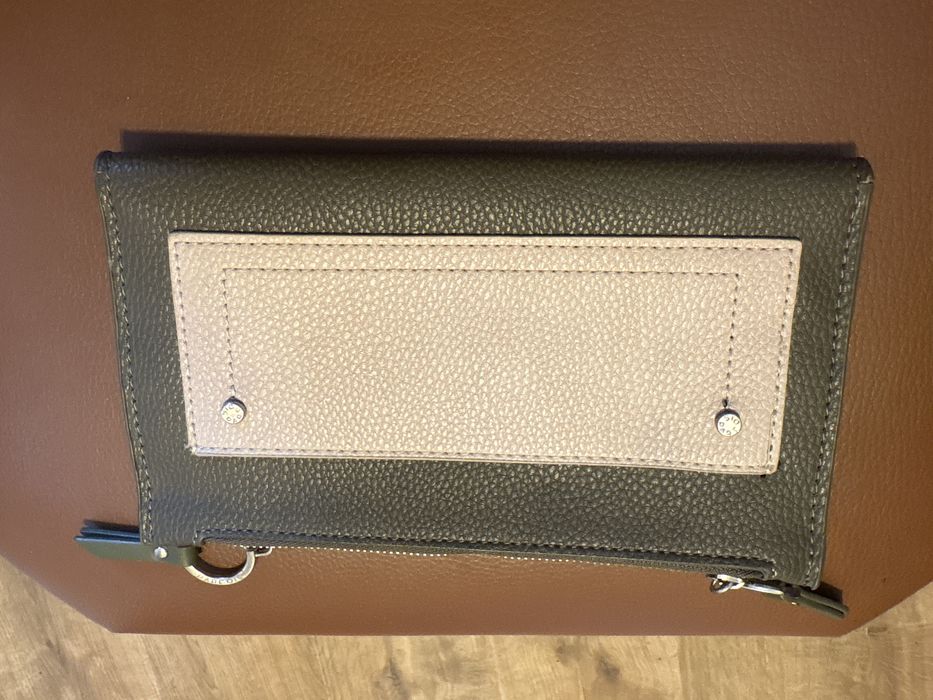 Portfel portmonetka Parfois ekoskóra duży kolory khaki brąz beżowy