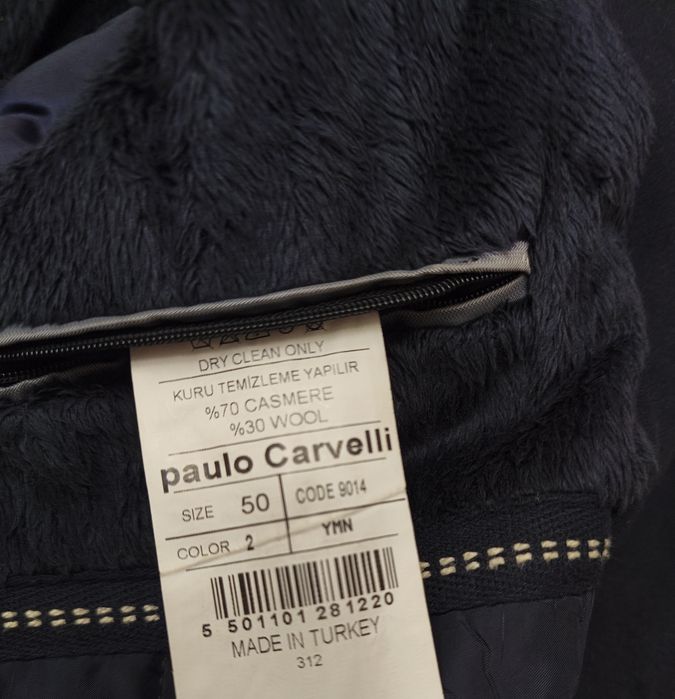Ексклюзивне Чоловіче Пальто Paulo Carvelli