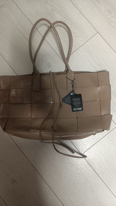 Ochnik super karmelowa/beżowa torebka