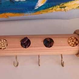 Rustic Kitchen Rack Made from Wooden Roller #444827794178068481