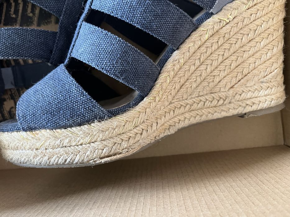 Graceland sandały espadryle na koturnie 39 granatowe