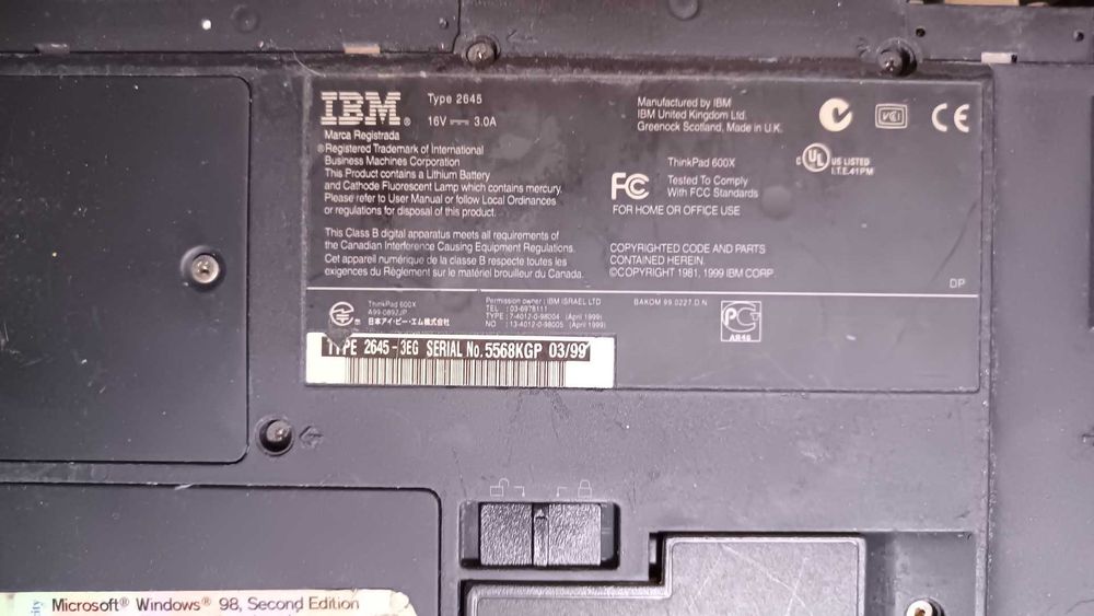 Laptop IBM ThinkPad 600X