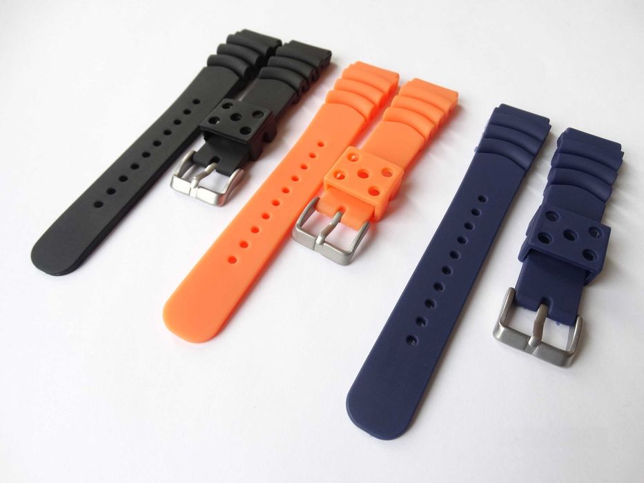 Pasek silikonowy do zegarka uniwersalny 20mm 22mm Seiko Citizen Orient