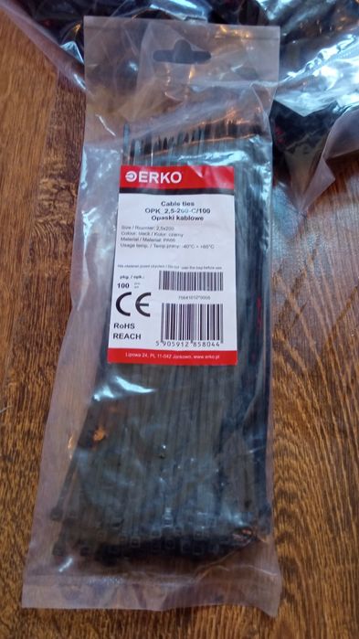 Opaski kablowe/zaciskowe, trytytki - nowe, oryginalnie zapakowane