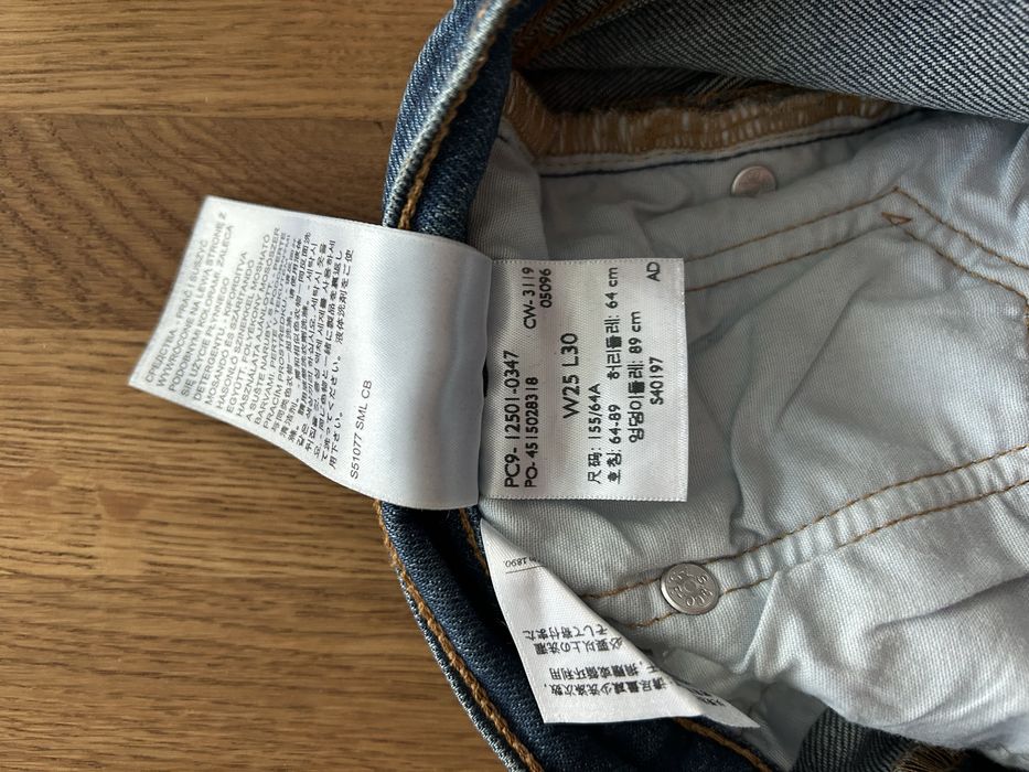 Spodnie jeansy damskie levi’s 501 w25 l30