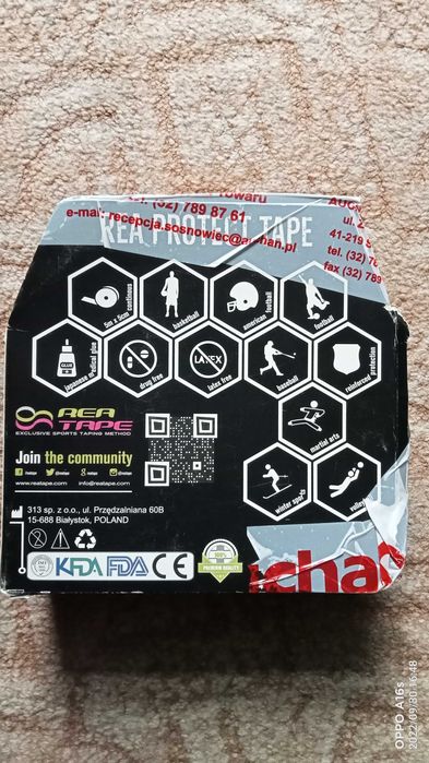 Taśma do kinesiotapingu Rea Tape 5 cm x 5 m żółcie