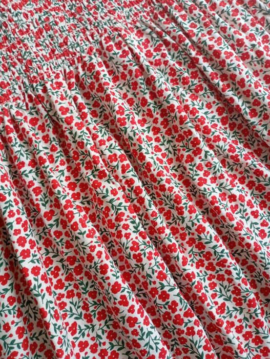 VERTBAUDET 13-15L nowa markowa długa sukienka bawełniana maxi kwiaty