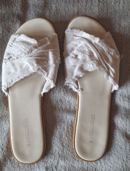 Biale klapki damskie h&m 38