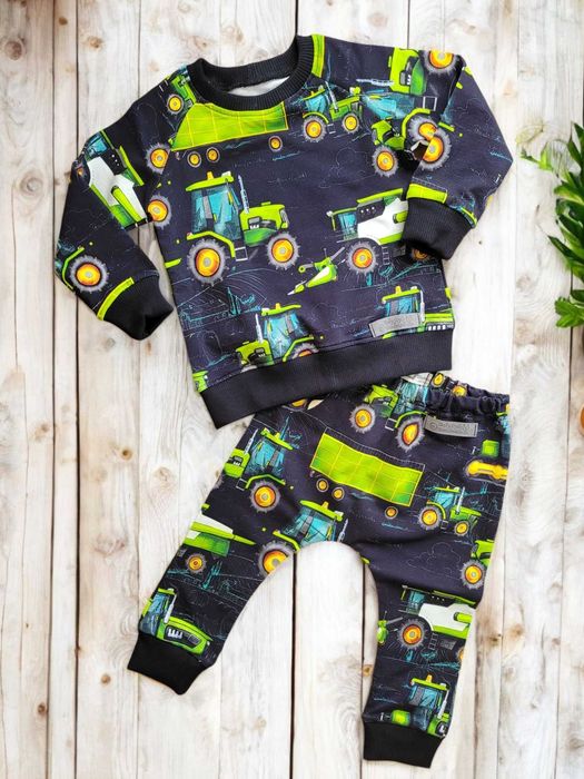 DRES dla chłopca traktory ciągniki bluza baggy kombajn  handmade 116