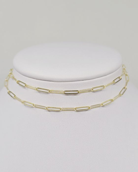 Złoty łańcuszek splot ankier długie ogniwa próba 585 14k waga 3.02