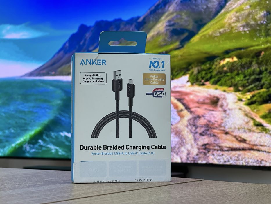 Кабель USB-A to USB-C Anker 322 Durable Braided для телефона планшета